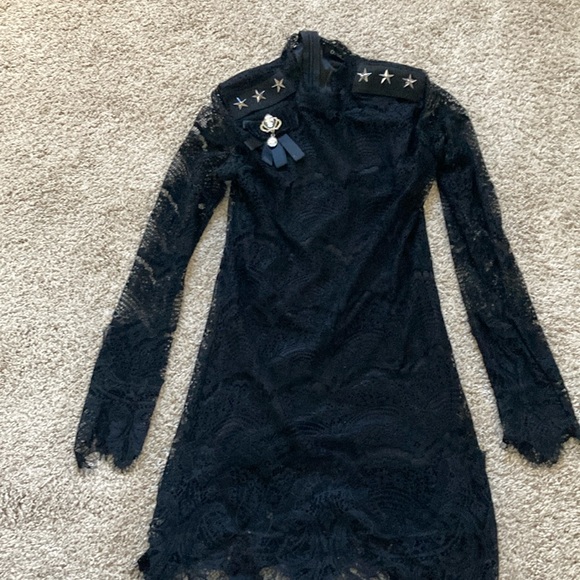 Other - Girls black lace dress size medium or 8/ girl’s Christmas dress holiday dress